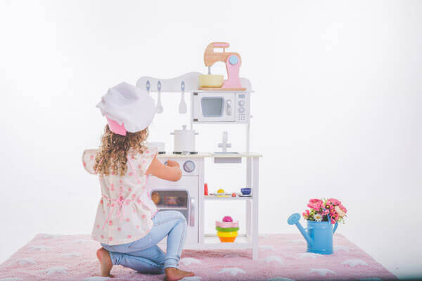 Cozinha de Brinquedo Branca para crianças