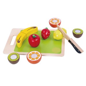 Comida de jogo de madeira para crianças Cozinha de corte de frutas  Brinquedos